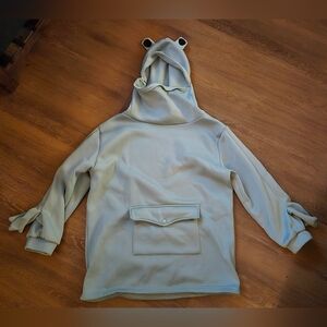 Frog Zip Mouth Hoodie Girls Large